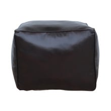 Brown Panel Goat Leather Ottoman